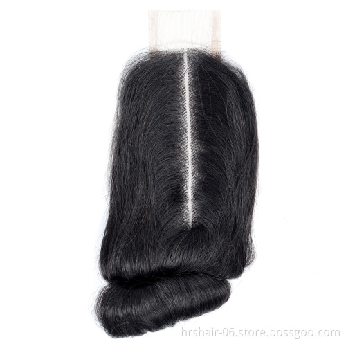 Brazilian funmi egg curly human hair bundles with 2*6 lace closure 100% human hair weave extensions cuticle aligned hair vendors